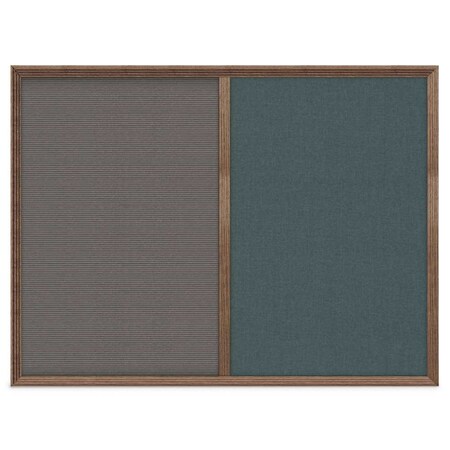 United Visual Products Enclosed Corkboard, 1 Door, 72"x36", 4" Fra, UV3425-BLACK-CLOUD UV3425-BLACK-CLOUD